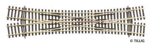 Tillig 83391 - TT - Modellgleis, Doppelkreuzungsweiche II Baeseler, 15°